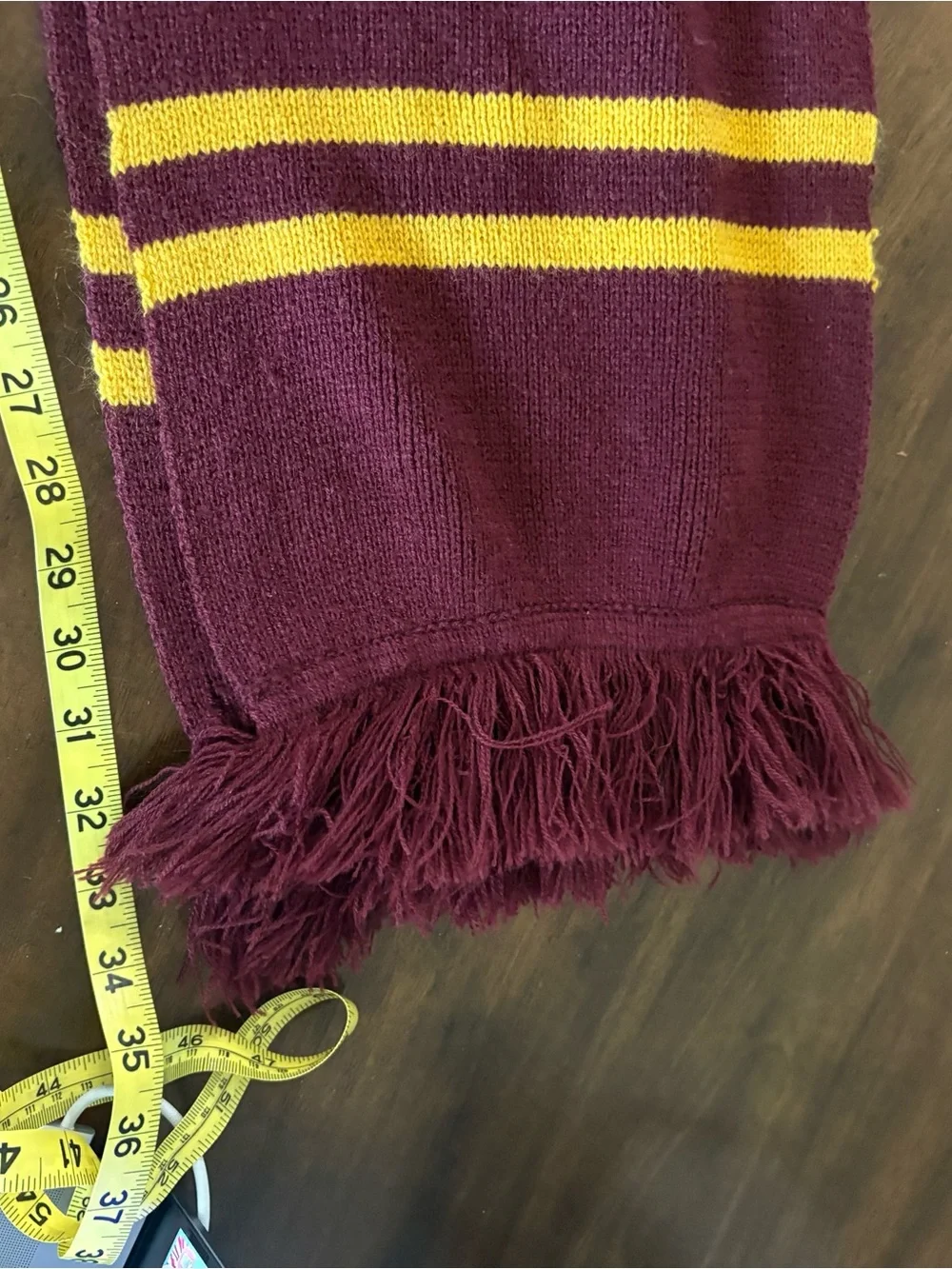 Harry Potter Gryffindor scarf maroon gold 70” Fall Winter Preppy College